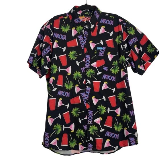 Dixxon Company Dancun Cocktail Hawaiian Button Up Shirt Mens Size Large - Picture 1 of 4